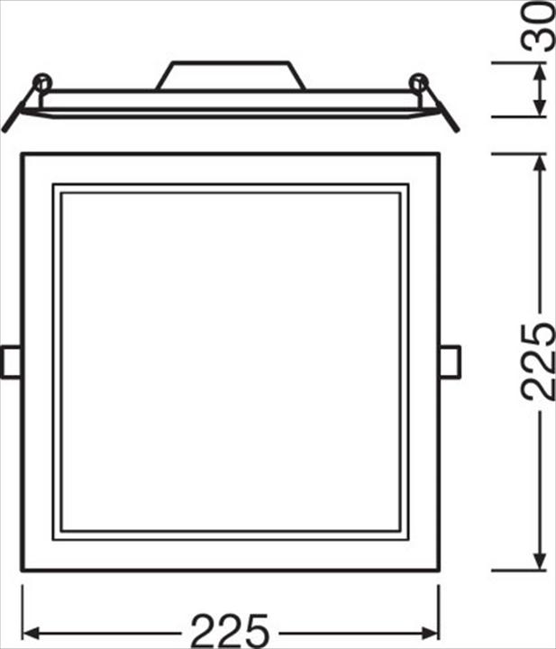 Produktbild Ledvance LED Downlight Einbauleuchte flach Downlight Slim square 210 18W/3000K WT 18W 3000K 1530lm 30000h... (1530 lm)