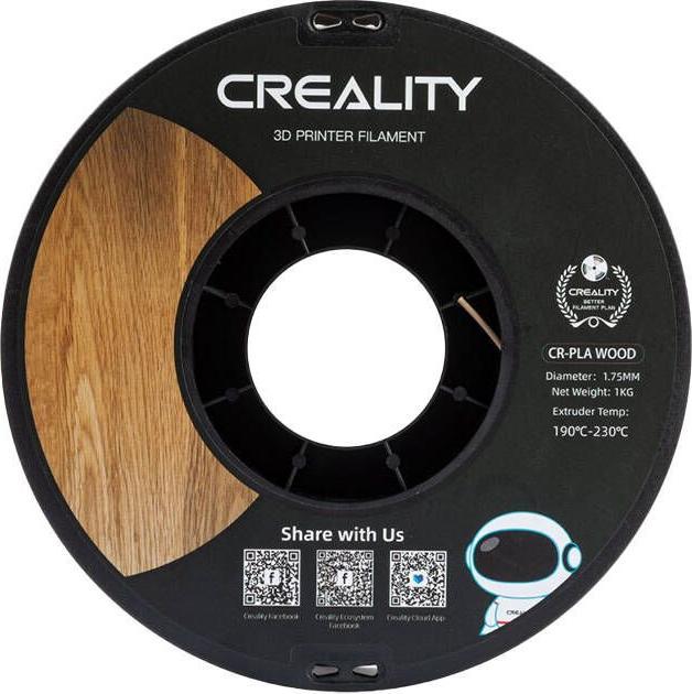 Actual product image Creality Wood Filament (PLA, 1.75 mm, 1000 g, White)