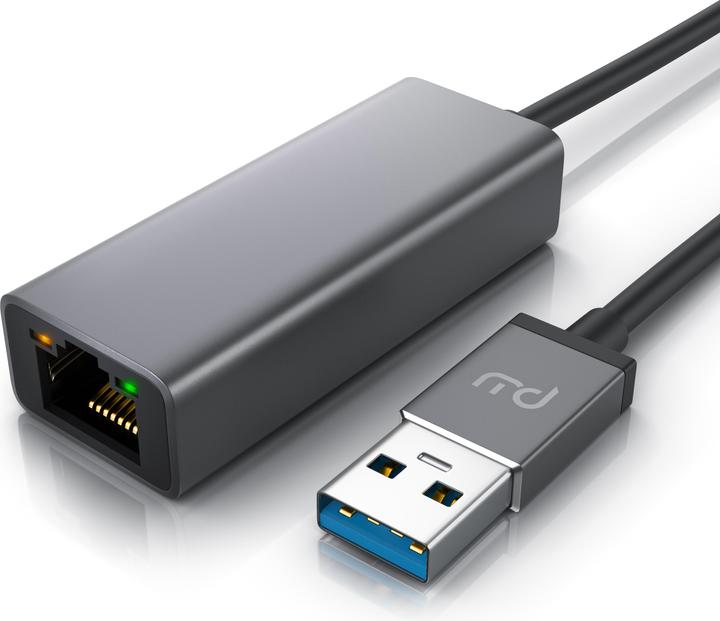 Produktbild Primewire Netzwerk Adapter USB Typ A zu RJ-45 Ethernet, USB 3.2 Netzwerkadapter extern mit Gigabit RJ45 Port (USB-C 3.2 Gen 1, RJ45 (1x))