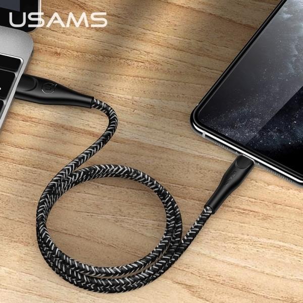 Produktbild Usams USB-A - Lightning cable 1 m black (63788-uniw) (1 m, USB 3.0)