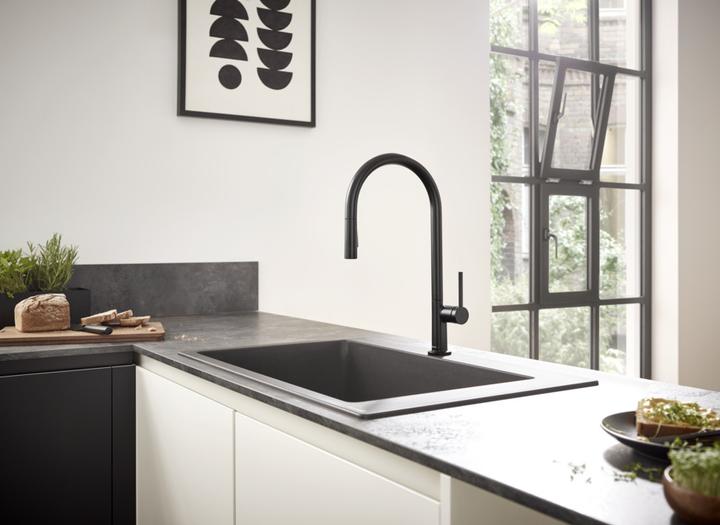 Produktbild hansgrohe HG Einhebel-Spültischmischer 210 TALIS M Ausziehbrause edelstahl finish