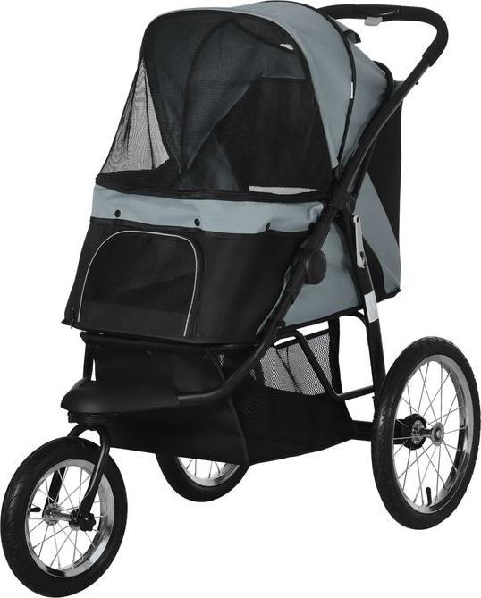 Immagine prodotto Swisshandel24 Passeggino per cani, passeggino per gatti con catarifrangenti, pieghevole con cestino portaoggetti (Cane, Gatto, Riflettori, Pieghevole)