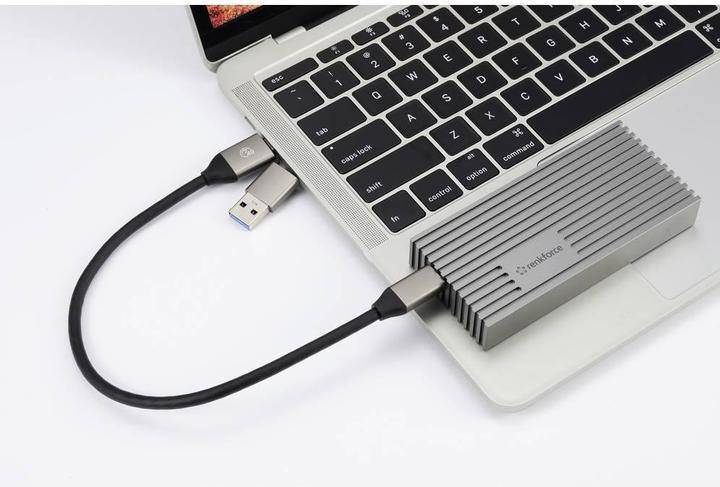Actual product image Renkforce RF-5596326 M.2 hard drive enclosure M.2 2280 USB 4 (M.2 2280)