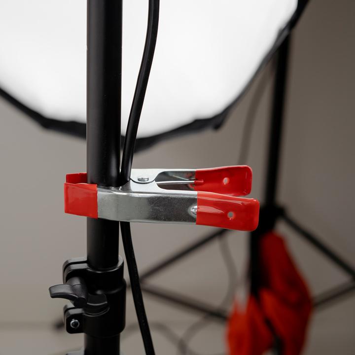 Image du produit Caruba Collier de serrage métallique à ressorts multiples 6 pouces rouge