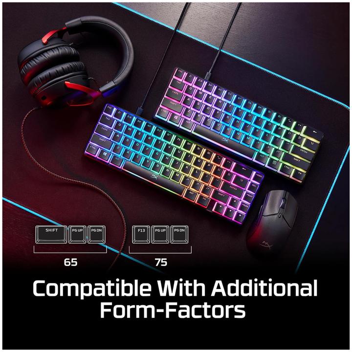 Immagine prodotto HyperX Pudding Keycaps 2 Set completo di 112 chiavi PBT - Nero (layout USA) 7G8K1AA