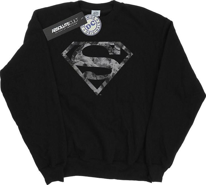 Superman Mens Marble Cotton Logo Sweatshirt