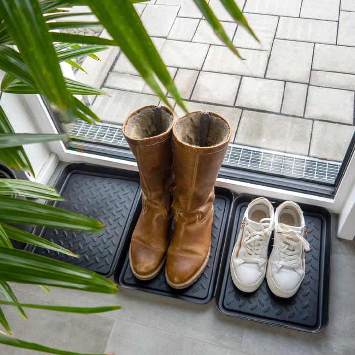 Immagine prodotto Intirilife Vaschetta raccogli scarpe Ripiano con bordo rialzato (35 x 27,5 x 4,5 cm)