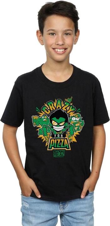 Immagine prodotto Teen Titans Go Crazy For Pizza Maglietta Ragazzi (128)