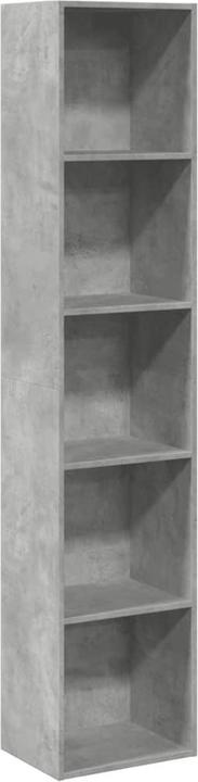 Produktbild VidaXL Bücherregal Standregal Büroregal Aktenregal Aufbewahrungsregal Betongrau (40 x 30 x 189 cm)