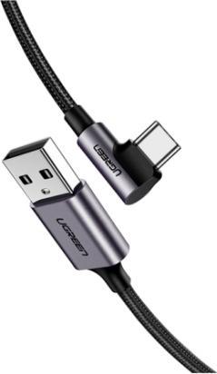 Actual product image Ugreen USB-C angled to USB-A 2.0 A data cable (2 m, USB 2.0)