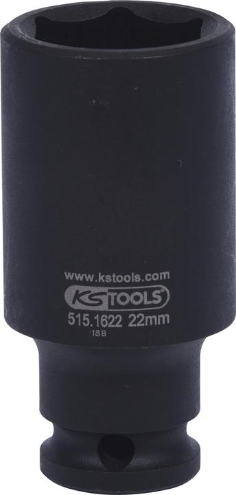 Produktbild KS Tools 3/8" Kraft-Stecknuss lang (22 mm)