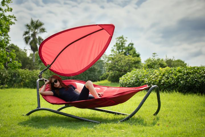 Image du produit Leco Luxus-Hängematte GLORIA rot (110 kg)