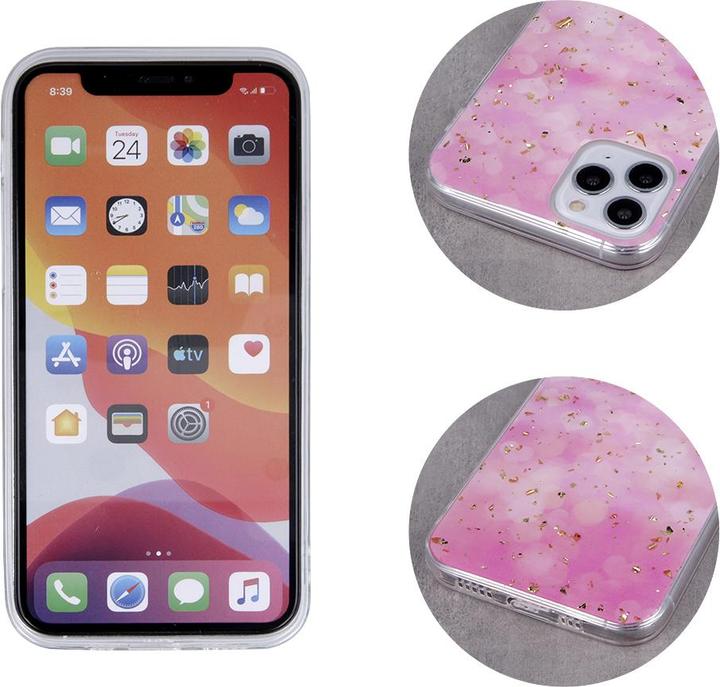 Actual product image OEM Gold Glam case for Samsung Galaxy A51 Pink (Samsung Galaxy A51)