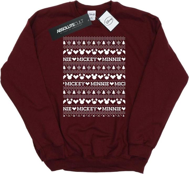 Immagine prodotto Disney Mickey And Minnie Christmas Fair Isle Felpa Donna (L)