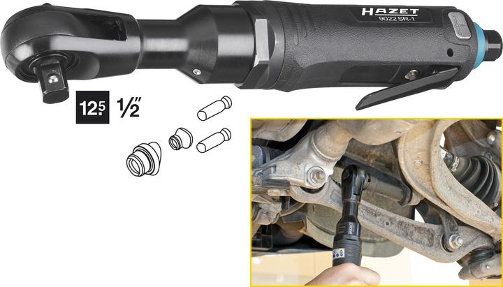 Image du produit HAZET Clé à rochets pneumatique 9022SR-1 ∙ Carré massif 12,5 mm (1/2 pouce) ∙ Système de frappe pui… (1/2")
