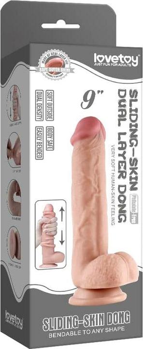 Actual product image Lovetoy Sliding Skin Dildo