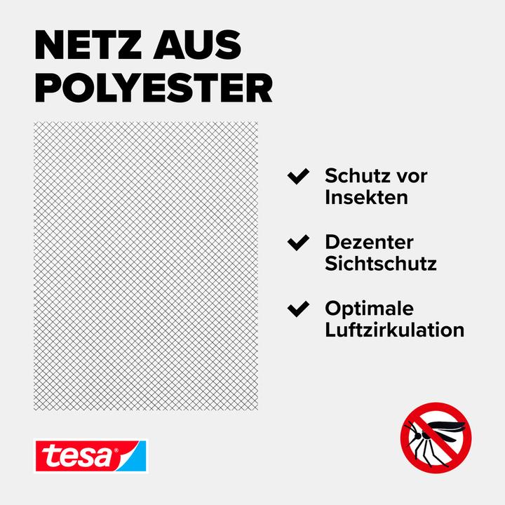 Nutritional values and ingredients tesa COMFORT insect screen for roof windows, with Velcro tape, self-adhesive, without drilling (120 x 140 cm)