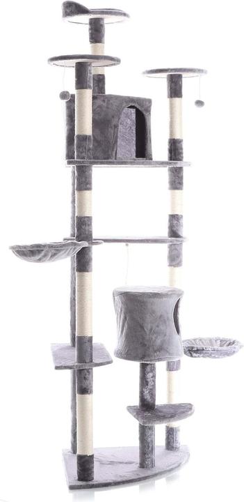 Immagine prodotto Wiltec Tiragraffi angolare grigio 210cm tiragraffi per gatti albero per gatti albero da arrampicata per (210 cm, Grigio)