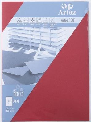 Image du produit Artoz 1001 cartes rouge vin (A4, 220 g/m², 5 x)