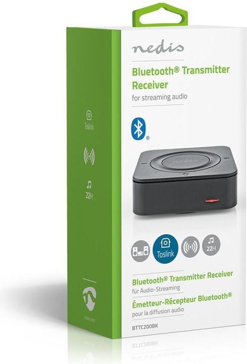 Image du produit Nedis Bluetooth® Transceiver | Connexions - Entrée : 1x AUX / 1x SPDIF | Connexions - Sortie : 1x AU (10 m)