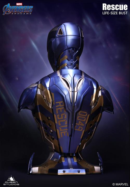 Actual product image Queen Studios Marvel's Avengers "Iron Man MK49 - Rescue Suit" 1/1 Lifesize Bust