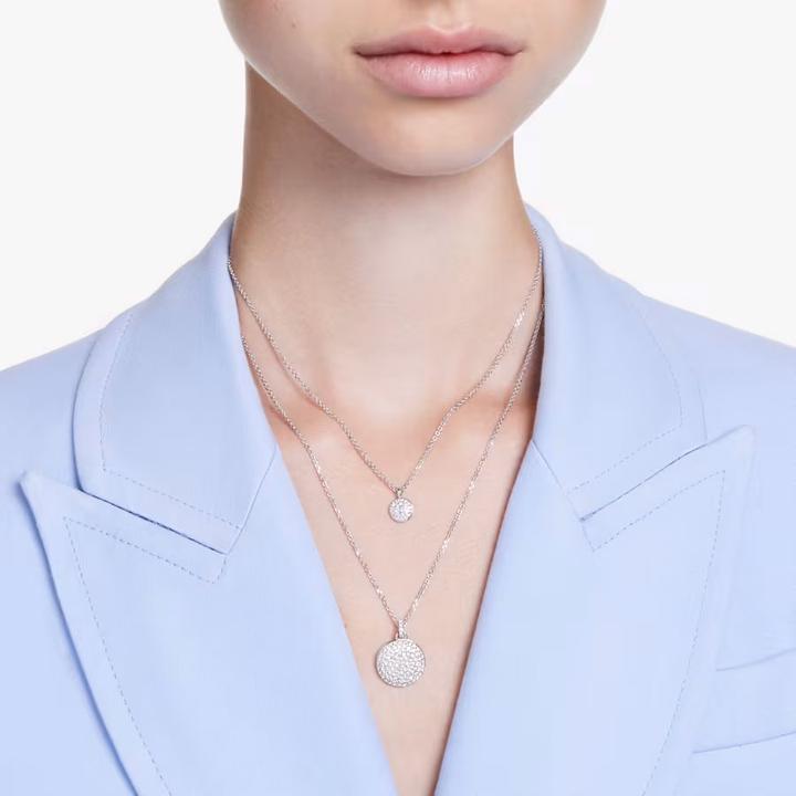 Produktbild Swarovski Meteora Halskette im Lagenlook Weiss (Swarovski Metall)