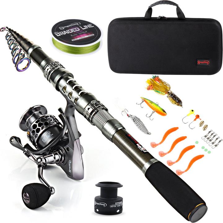 Actual product image Sougayilang Fishing complete sets with carrying bag 2.4M (Telescope, 240 cm)