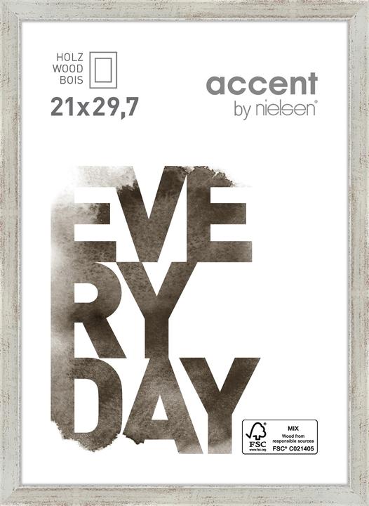 Actual product image Nielsen Frame Zoom wood 21x29,7cm silver (21 x 29.7 cm)