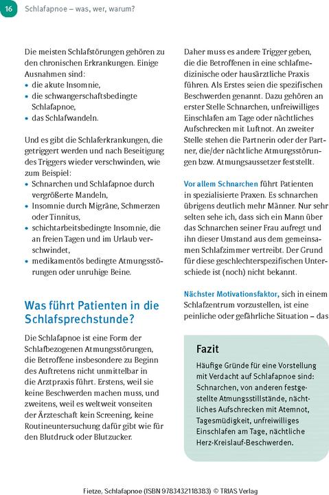 Produktbild Schlafapnoe (Deutsch, Fietze, Ingo, 2024)