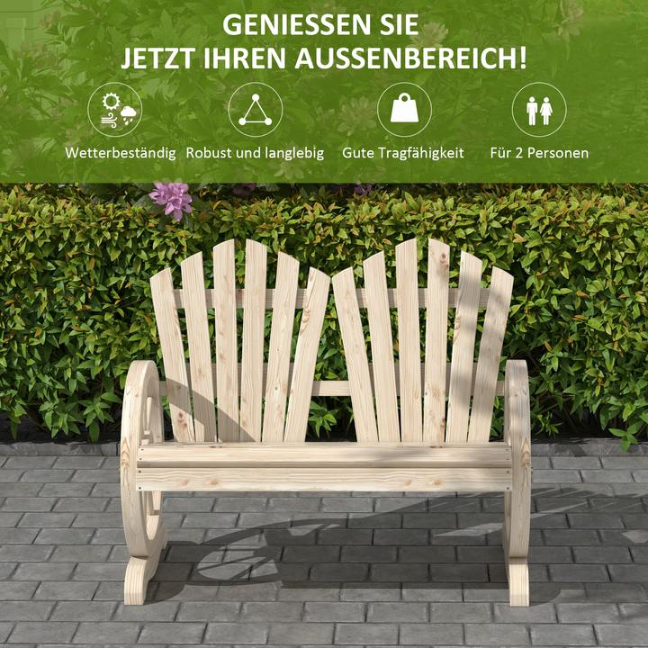 Immagine prodotto Outsunny Panchina da giardino con design a ruota di carro