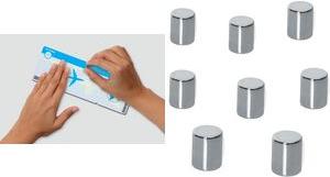 Actual product image BE! Board Be!Board neodymium magnets, cylinder, Ø 8 x 10 mm, 8 pcs. (8 x)
