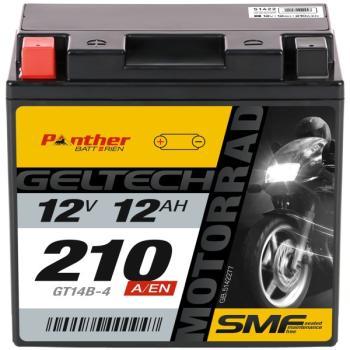 Panther Batterien Motorradbatterie GEL GT14B-4 12V 12Ah (12 V)