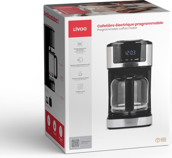 Image du produit Livoo Cafetière électrique programmable (Prise UE)