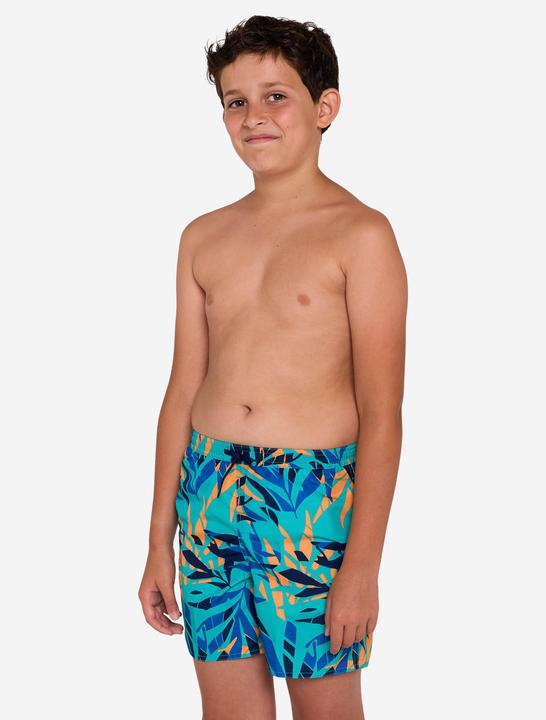 Immagine prodotto Olaian Boardshorts Surfen Jungen mit Taschen 100 Shadow Palm türkis (10, 11, 12)