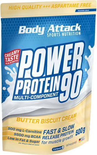 Actual product image Body Attack New Power Protein 90 (500g bag) (Raspberry, 1 pcs., 500 g)