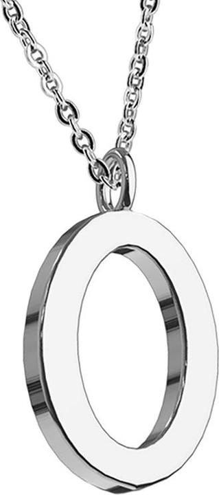Actual product image Star Piercing Chain silver pendant letter O (without brass, Surgical steel 316L)