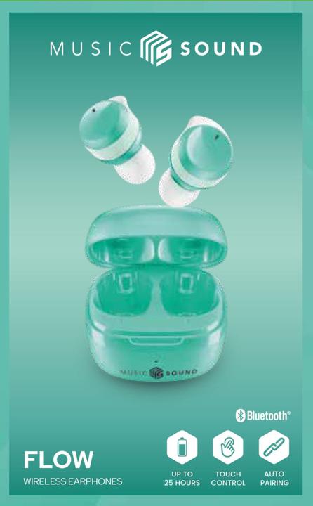 Immagine prodotto Cellularline Music Sound Flow Auricolare Wireless In-ear Musica e Chiamate Bluetooth Verde (Nessuna soppressione del rumore, 25 h, Senza fili)