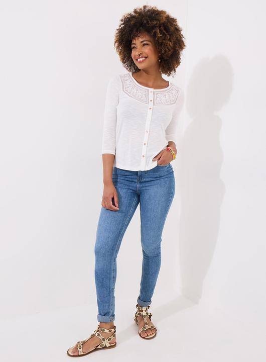 Produktbild Joe Browns Lace Panel Button Down Jersey Top (10)