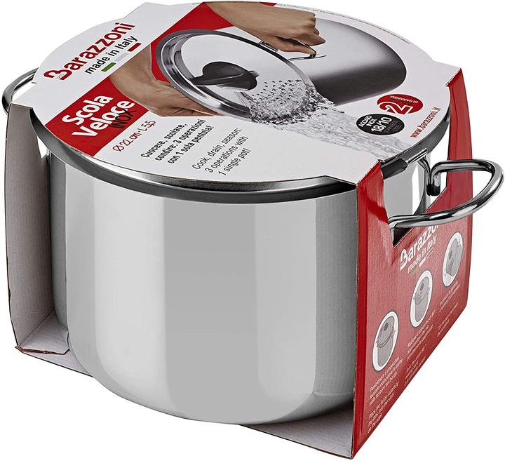 Actual product image Barazzoni Spaghetti pot for easy draining (22 cm, Pot, Steel)