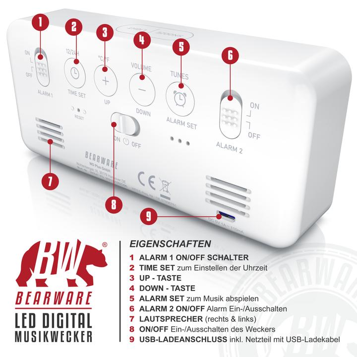 Produktbild Bearware Musikwecker