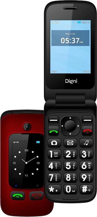 Produktbild Estar Digni Flip by Clamshell Phone 2.4"+ 1.77"" Raudona (2.40", 0.08 Mpx, 2G)