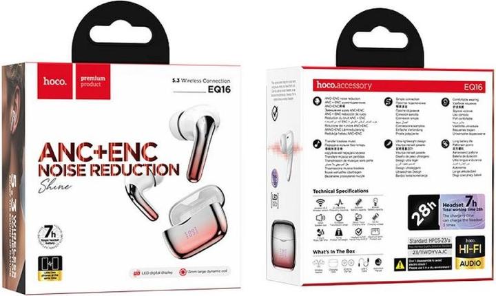 Produktbild Hoco Bluetooth Kopfhörer Chromeffekt (ANC, 7 h, Kabellos)