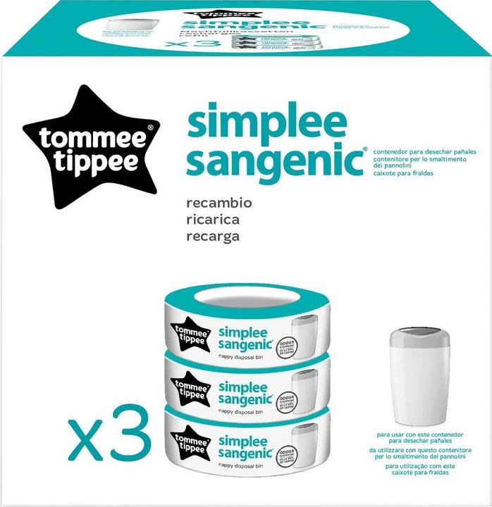 Actual product image Sangenic Simple refill cassettes (3 pcs) (3 x)