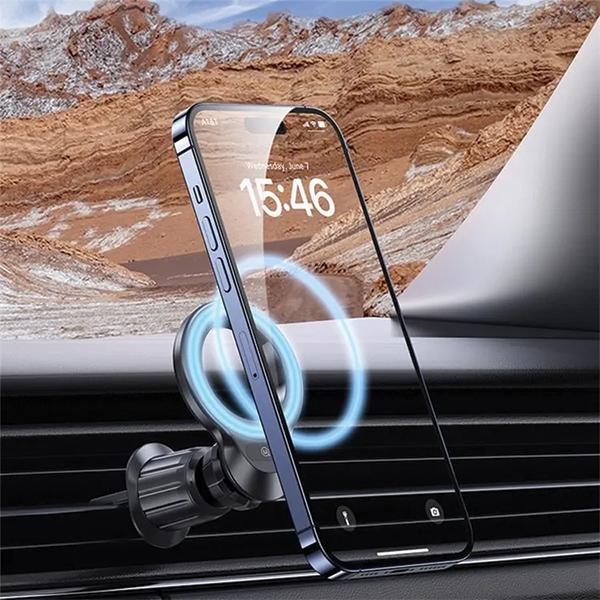 Produktbild Usams Uniwersalny uchwyt magnetyczny US-ZJ075 do kratki went. czarny/black ZJ75ZJ01
