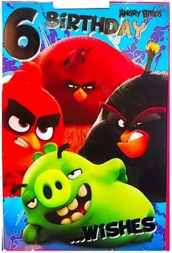 Actual product image Air Val International Happy 6th Birthday Characters Greetings Card