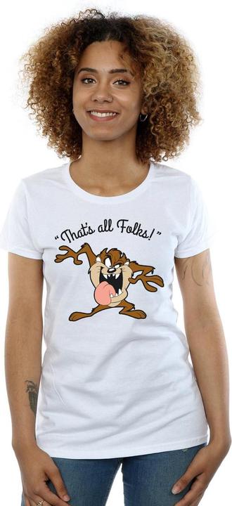 Actual product image Looney Tunes Womens/Ladies That's All Folks Taz Cotton T-Shirt (XL)