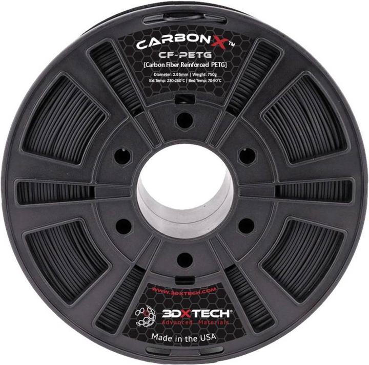 Produktbild 3D Xtech 3DXTech CarbonX PETG+CF Filament (PETG, 2.85 mm, 750 g, Schwarz)