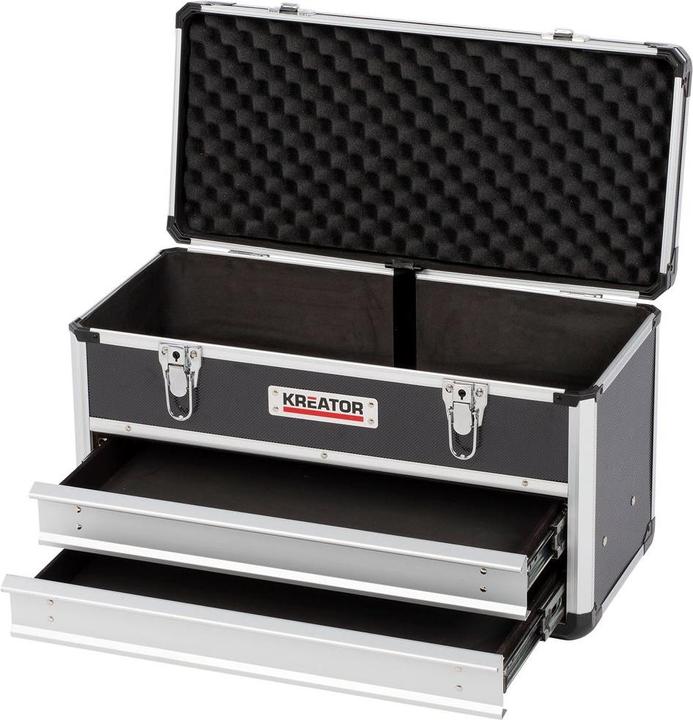 Image du produit Kreator Mallette en aluminium avec tiroir 523x305x240mm - 2 tiroirs