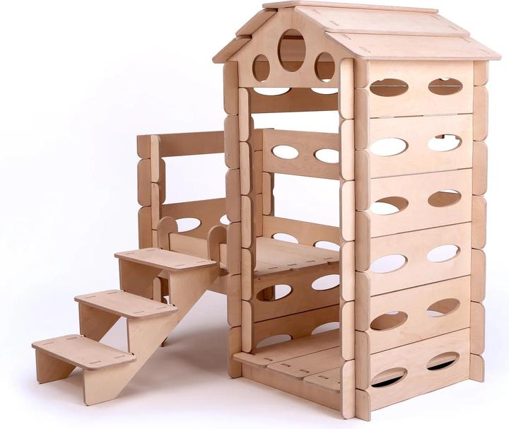 Montessori Kit maison de jeu construire et jouer + escalier ® Sport&Gym