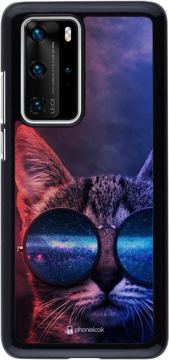 Produktbild PhoneLook Hülle Red Blue Cat Glasses (Huawei P40 Pro)